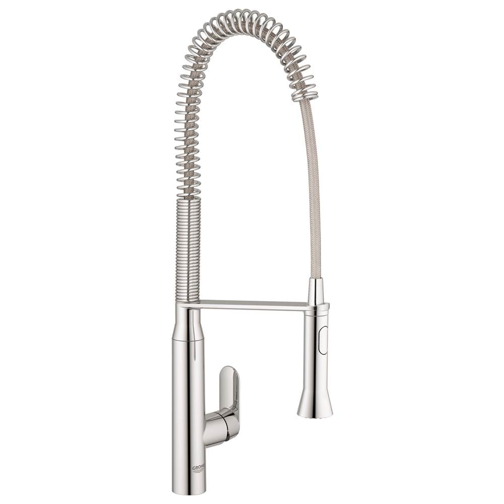 Grohe - K7 Single-Handle Semi-Pro Dual Spray Kitchen Faucet 1.75 GPM - Chrome
