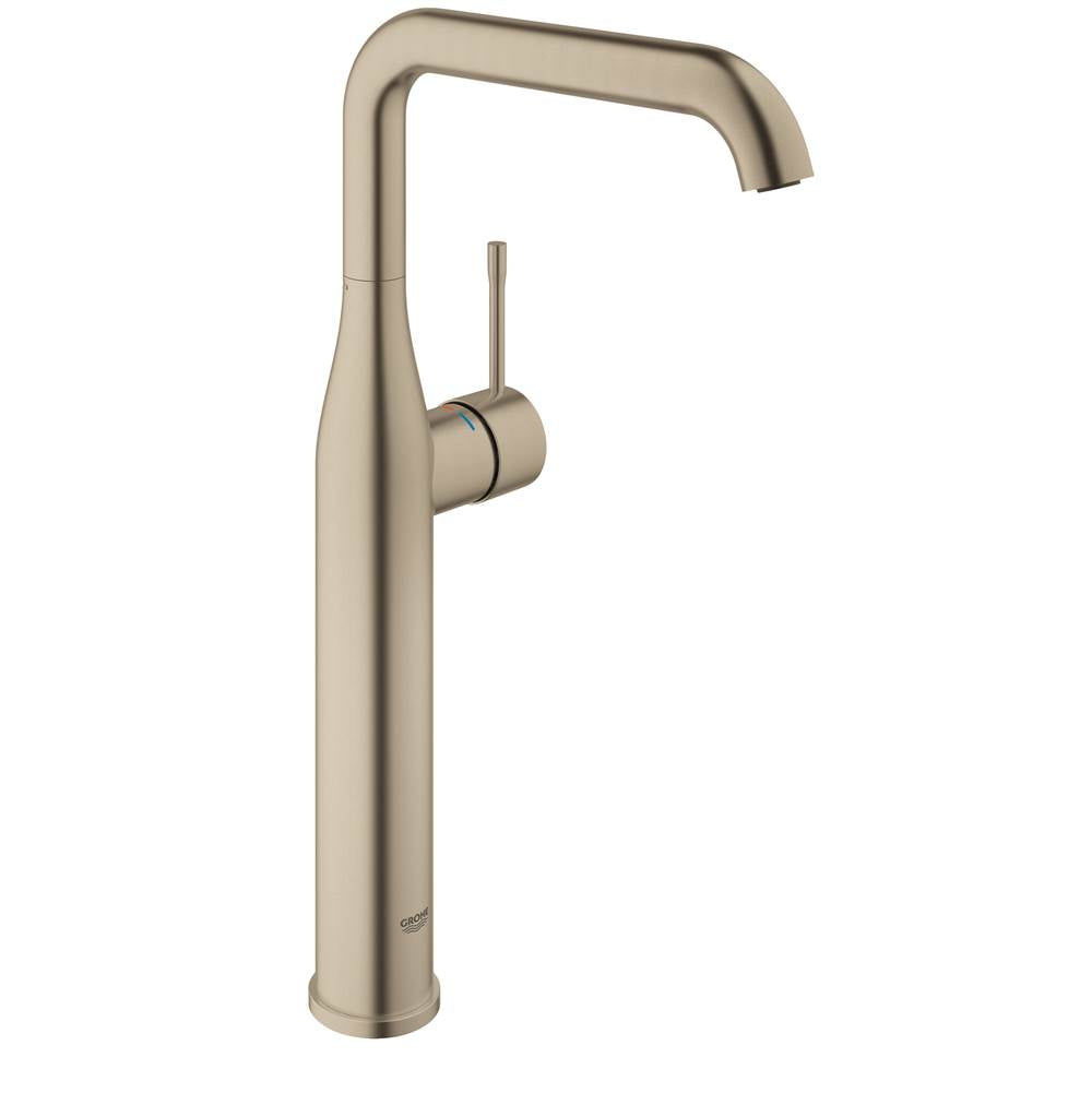 Grohe - Single Hole Single-Handle Deck Mount Vessel Sink Faucet 1.2 GPM - Brushed Nickel
