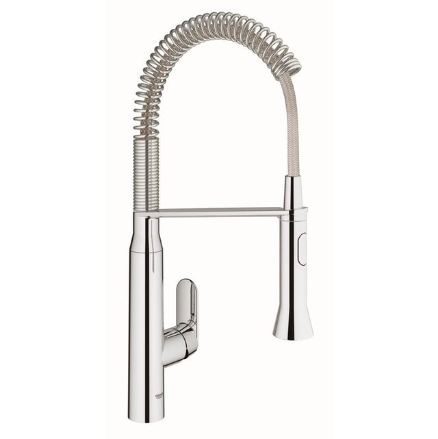 Grohe - K7 Medium Single-Handle Semi-Pro Dual Spray Kitchen Faucet 1.75 GPM - Chrome
