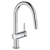 Grohe - Single-Handle Pull Down Kitchen Faucet Dual Spray 1.75 GPM with Touch Technology - Chrome