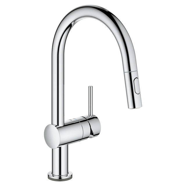 Grohe - Single-Handle Pull Down Kitchen Faucet Dual Spray 1.75 GPM with Touch Technology - Chrome