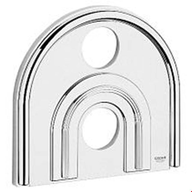 Grohe - Escutcheon (8-1/2 X 9-1/4) - Chrome/Matte Chrome