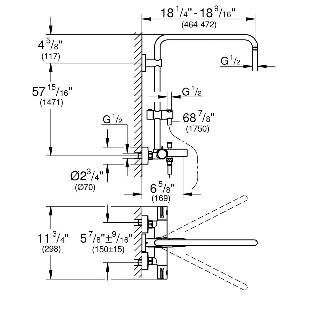 Thermostatic Tub/Shower System