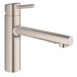 Grohe - Concetto Single-Handle Pull-Out Kitchen Faucet Dual Spray 1.5 GPM - Supersteel
