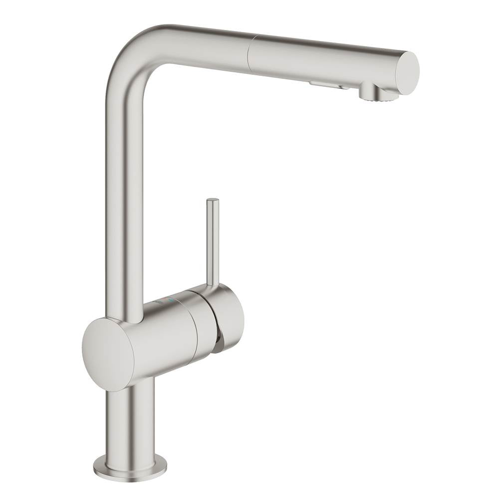 Grohe - Single-Handle Pull-Out Kitchen Faucet Dual Spray 1.75 GPM - Supersteel