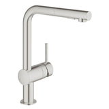 Grohe - Single-Handle Pull-Out Kitchen Faucet Dual Spray 1.75 GPM - Supersteel