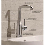 Single Hole Single-Handle L-Size Bathroom Faucet 1.2 GPM
