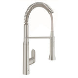 Grohe - K7 Medium Single-Handle Semi-Pro Dual Spray Kitchen Faucet 1.75 GPM - Supersteel