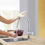 Single-Handle Pull Down Kitchen Faucet Dual Spray 1.75 GPM with Touch Technology