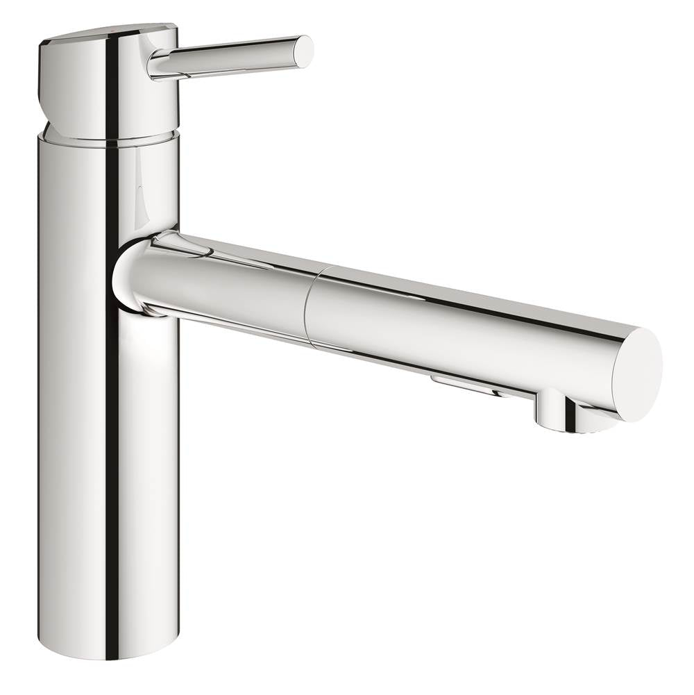 Grohe - Concetto Single-Handle Pull-Out Kitchen Faucet Dual Spray 1.5 GPM - Chrome