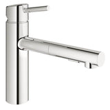 Grohe - Concetto Single-Handle Pull-Out Kitchen Faucet Dual Spray 1.5 GPM - Chrome