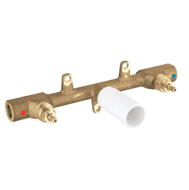 Grohe - 3-Hole Wall Mount Faucet Rough-In Valve - No Finish