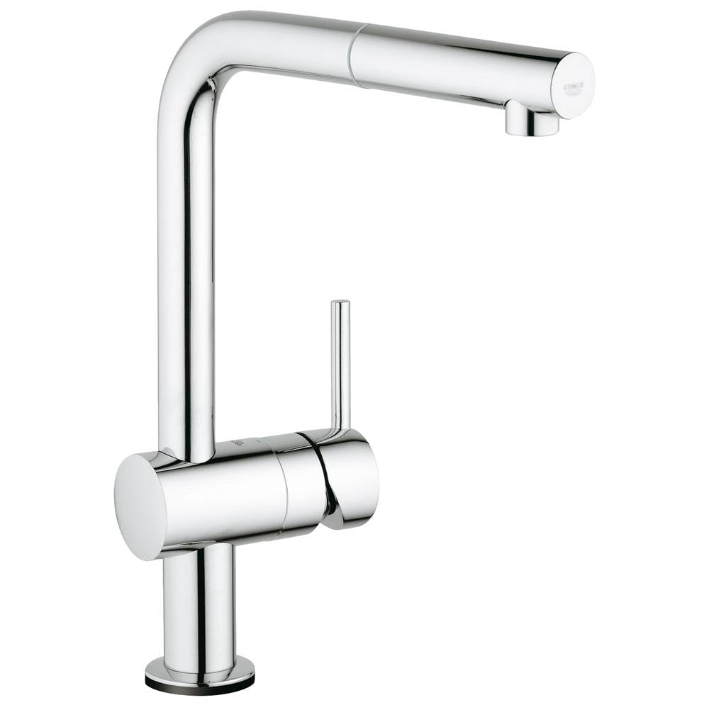 Grohe - Single-Handle Pull-Out Kitchen Faucet Single Spray 1.75 GPM with Touch Technology - Chrome