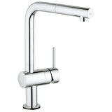 Grohe - Single-Handle Pull-Out Kitchen Faucet Single Spray 1.75 GPM with Touch Technology - Chrome