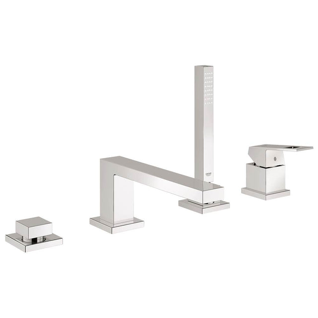 Grohe - 4-Hole Single-Handle Deck Mount Roman Tub Faucet with 1.75 GPM Hand Shower - Chrome