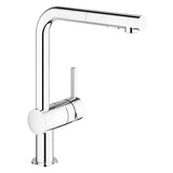 Grohe - Single-Handle Pull-Out Kitchen Faucet Dual Spray 1.75 GPM - Chrome