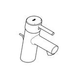 Grohe - Single Hole Single-Handle S-Size Bathroom Faucet 1.2 GPM - Brushed Nickel