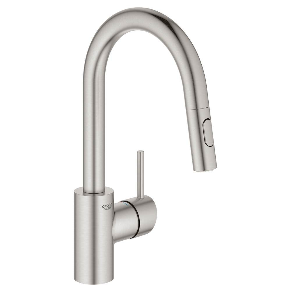 Grohe - Single-Handle Pull Down Bar Faucet 1.75 GPM - Supersteel