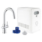 Grohe - Single-Handle Pull Down Kitchen Faucet Single Spray 1.75 GPM With Chilled & Sparkling Water - Chrome
