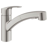 Grohe - Eurosmart Single-Handle Dual Spray Pull-Out Kitchen Faucet - Supersteel
