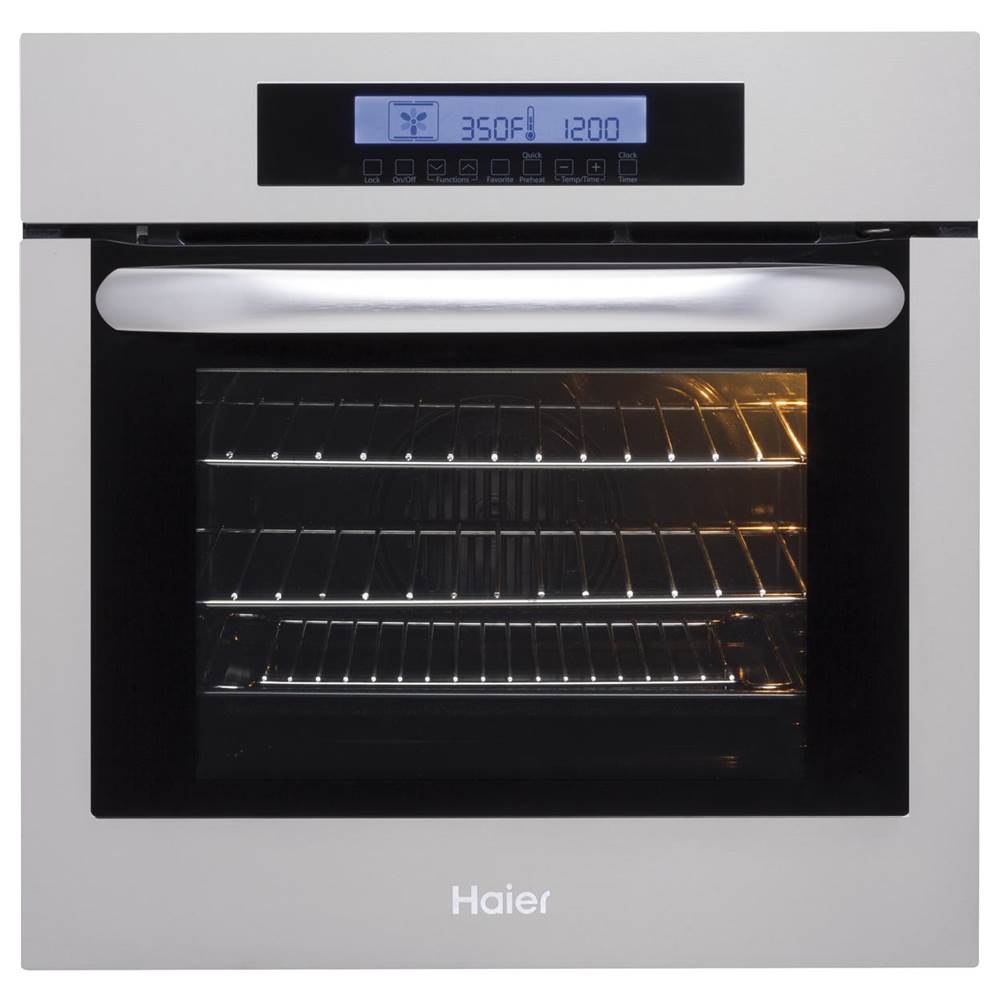 Haier - 24'' Single 2.0 Cu. Ft.True European Convection Oven - Stainless
