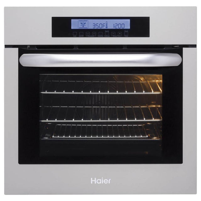 Haier - 24'' Single 2.0 Cu. Ft.True European Convection Oven - Stainless