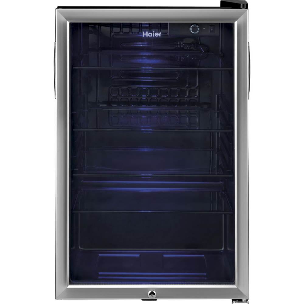 Haier - 150-Can Beverage Center - Stainless