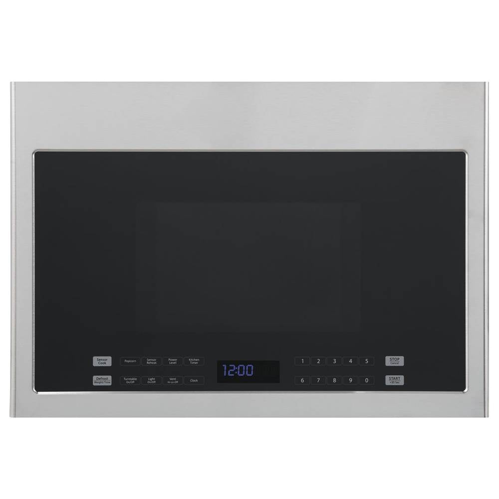 Haier - 24'' 1.4 Cu. Ft. Over-The-Range Microwave Oven - Stainless Steel/Black