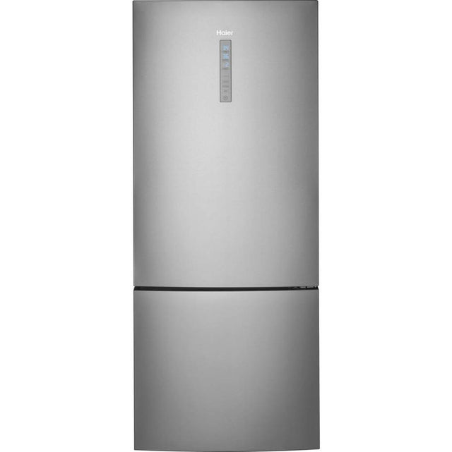 Haier - 15 Cu. Ft. Bottom Freezer Refrigerator - Stainless