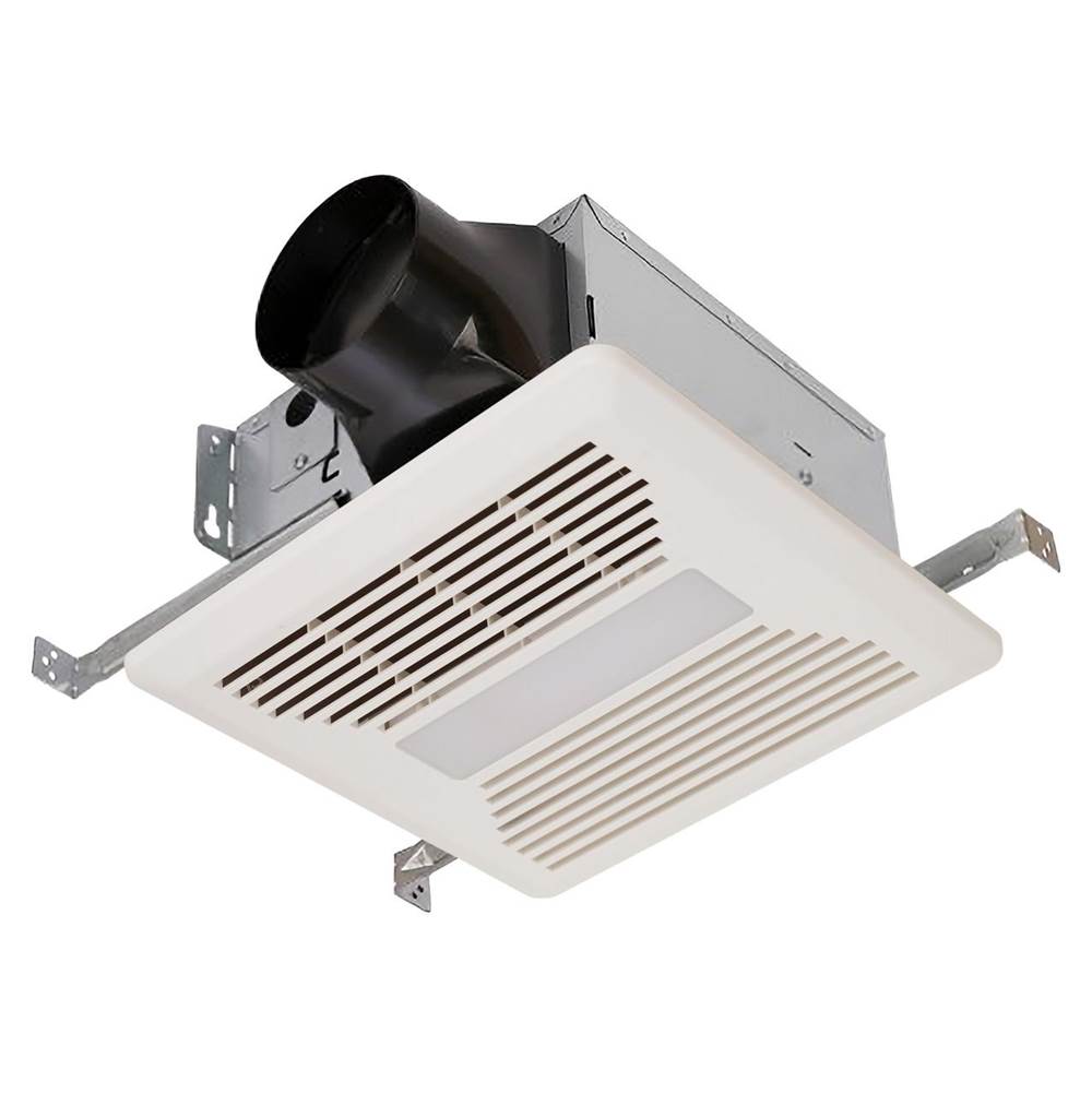 Haier - 80 CFM Bathroom Exhaust Fan with LED Lights - White
