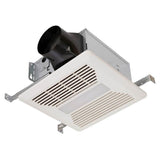 Haier - 80 CFM Bathroom Exhaust Fan with LED Lights - White