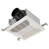 Haier - 80 CFM Bathroom Exhaust Fan with LED Lights - White
