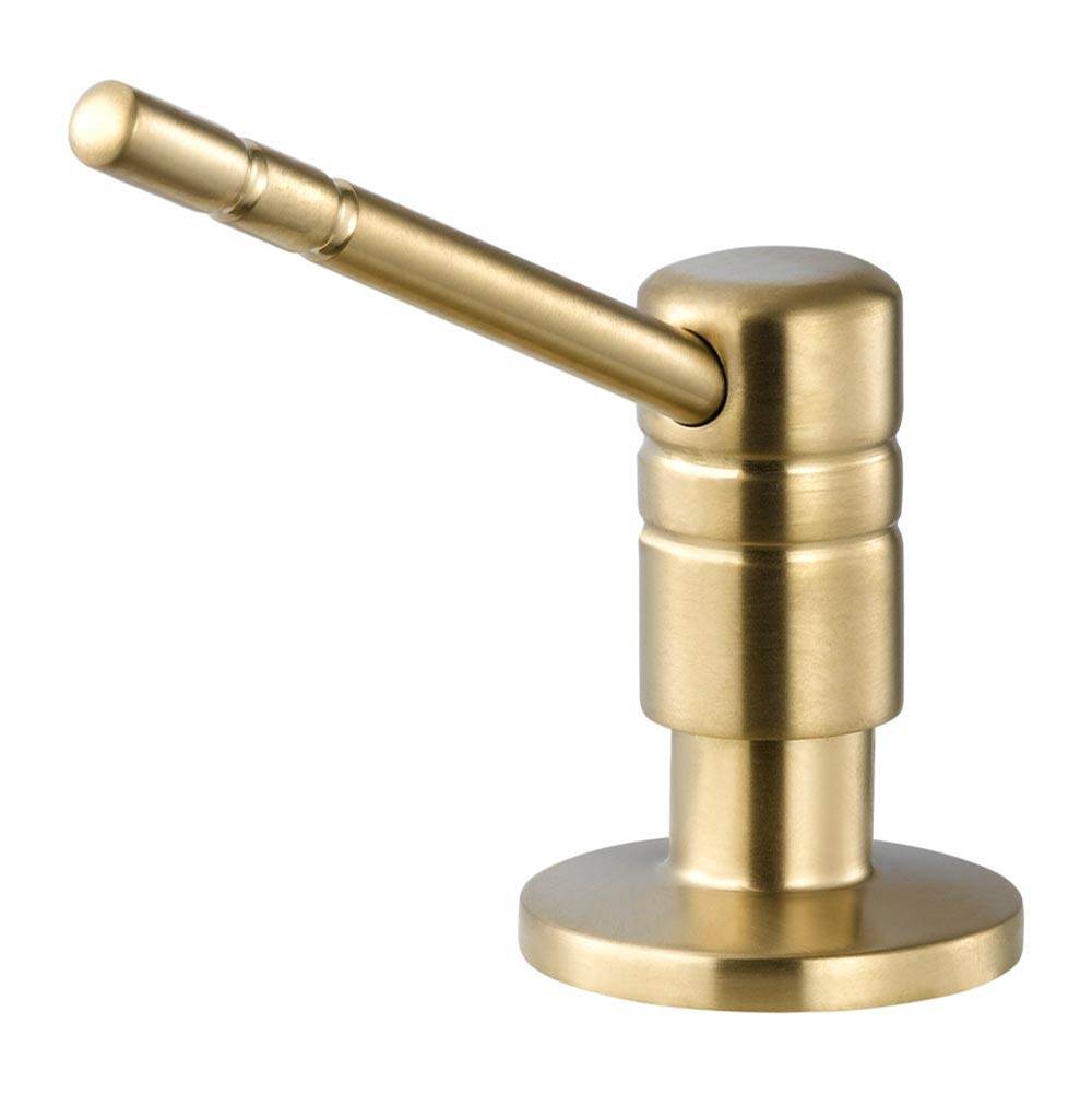 Hamat - Soap Dispenser with Pump and Bottle in Brushed Brass - Brushed Brass