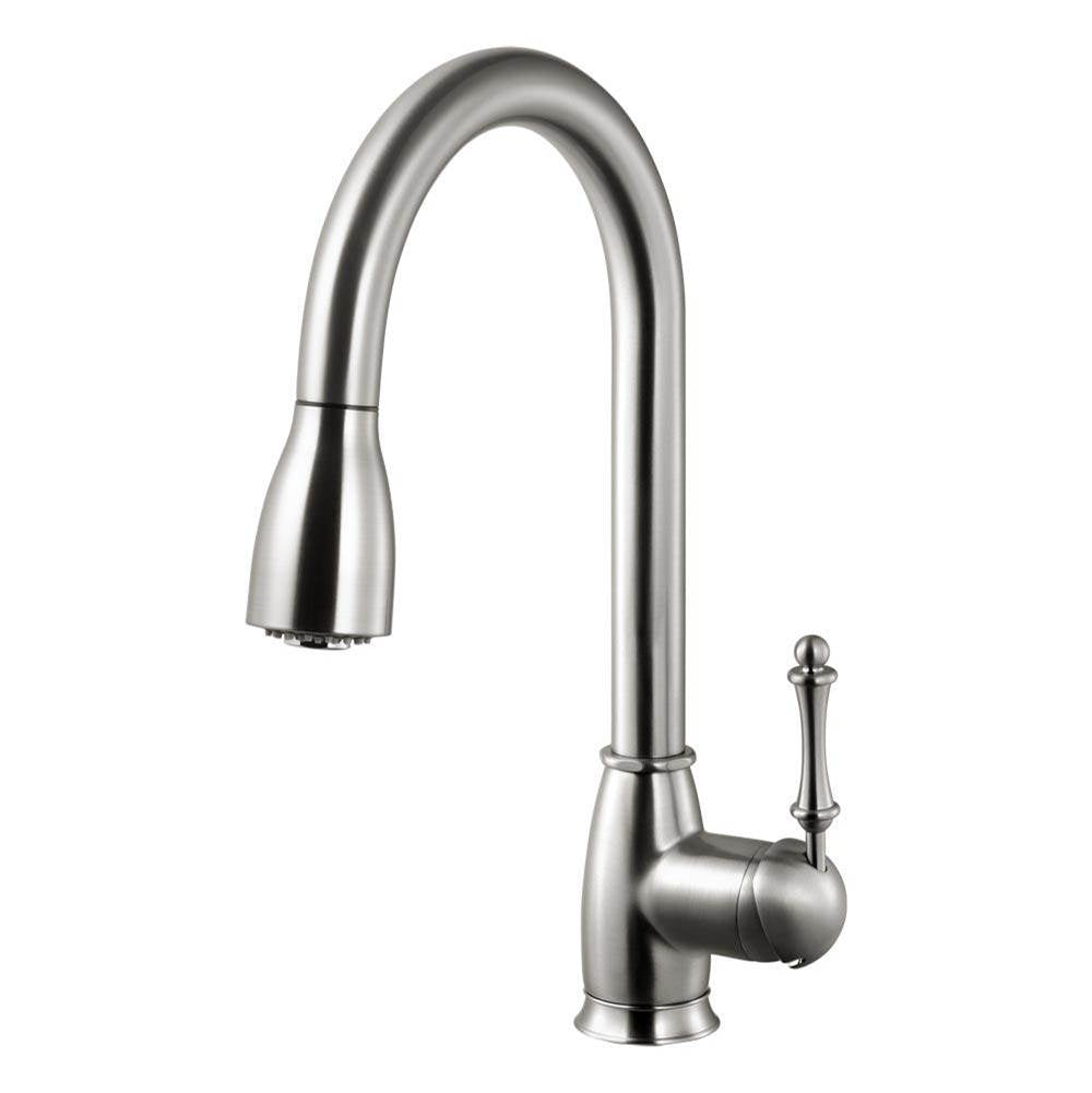 Hamat - Ariana Dual Function Pull Down Kitchen Faucet in Brushed Nickel - Brushed Nickel