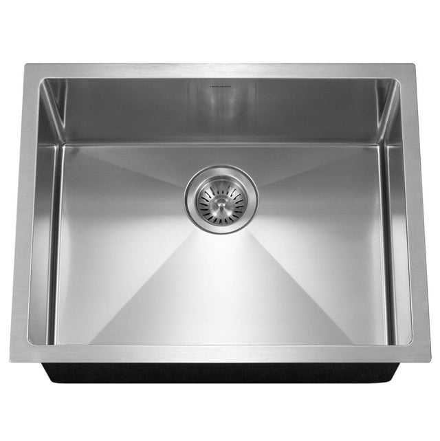 Hamat - Axiom 23'' 10mm Radius Undermount Single Bowl Kitchen Sink - Stainless Steel