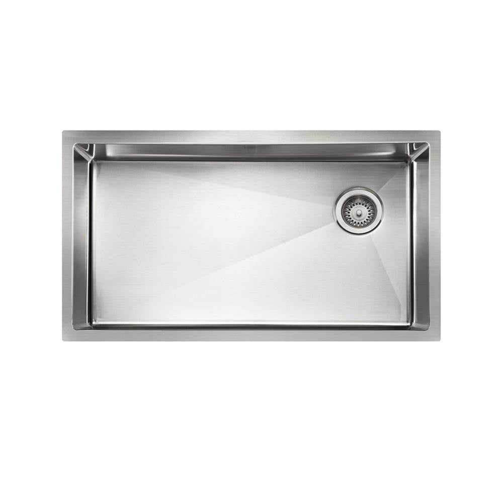 Hamat - Axiom 32'' Offset Large Single Bowl - Stainless Steel