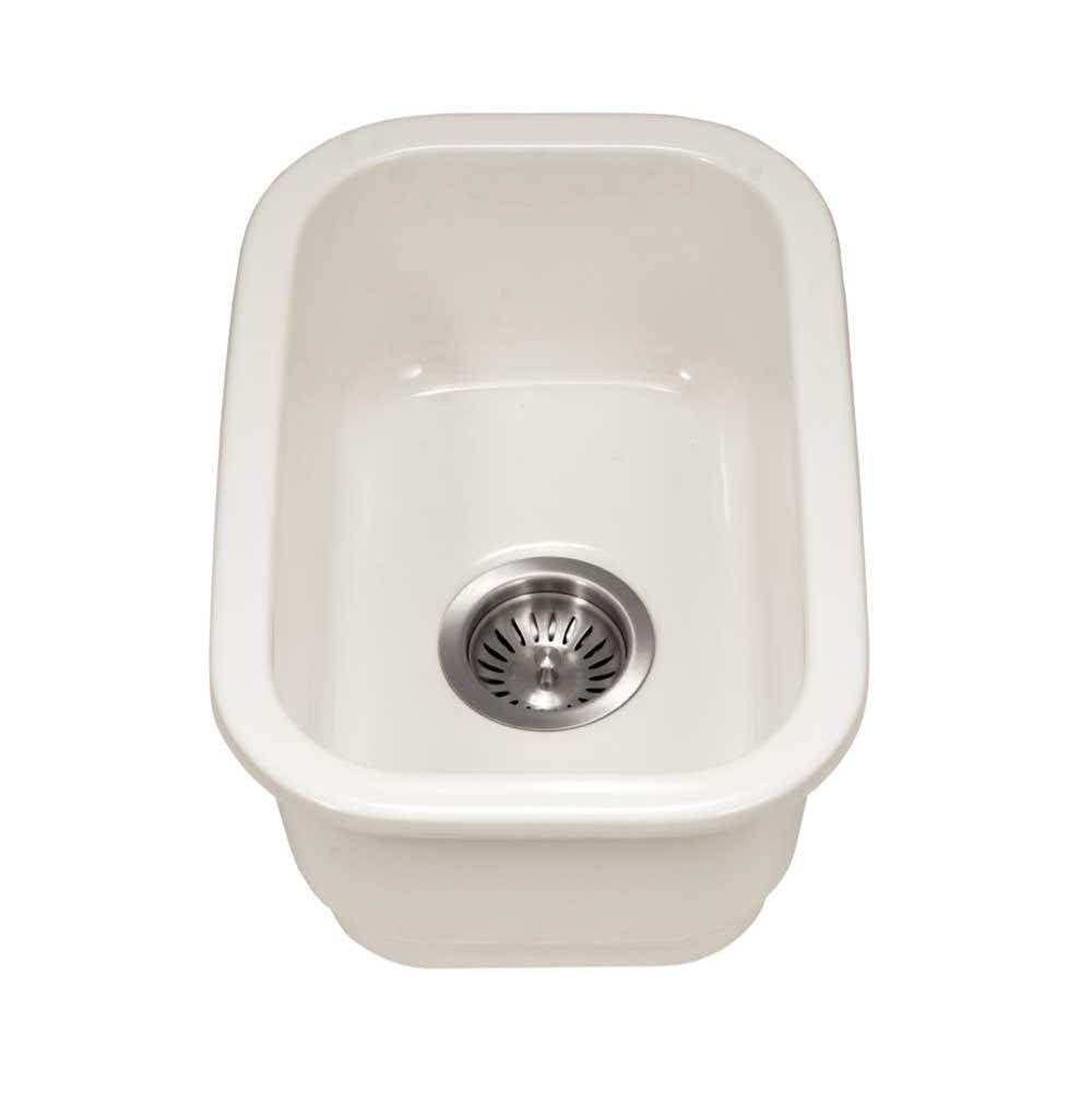 Hamat - Chelsea 13'' Undermount Fireclay Bar Sink, Biscuit - Biscuit
