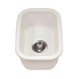 Hamat - Chelsea 13'' Undermount Fireclay Bar Sink, Biscuit - Biscuit