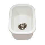 Hamat - Chelsea 13'' Undermount Fireclay Bar Sink, White - White