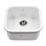 Hamat - Chelsea 19'' Undermount Fireclay Bar Sink, White - White