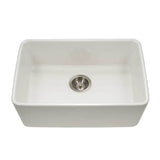 Hamat - Chelsea 24'' Undermount Fireclay Single Bowl Kitchen Sink, Biscuit - Biscuit