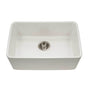 Hamat - Chelsea 24'' Undermount Fireclay Single Bowl Kitchen Sink, Biscuit - Biscuit