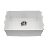 Hamat - Chelsea 24'' Undermount Fireclay Single Bowl Kitchen Sink, White - Kitchen Sink, White