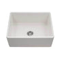 Hamat - Chelsea 26'' Apron-Front Fireclay Single Bowl Kitchen Sink, Biscuit - Biscuit