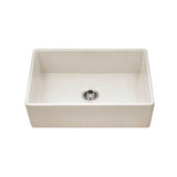 Hamat - Chelsea 30'' Apron-Front Fireclay Single Bowl Kitchen Sink, Biscuit - Biscuit