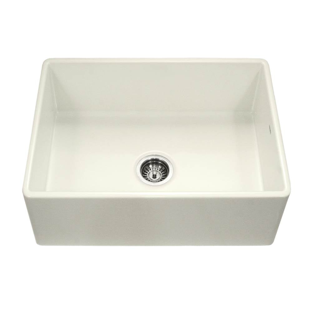 Hamat - Chelsea 30'' Apron-Front Fireclay Single Bowl Kitchen Sink, Biscuit - Biscuit