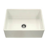 Hamat - Chelsea 30'' Apron-Front Fireclay Single Bowl Kitchen Sink, Biscuit - Biscuit