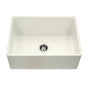 Hamat - Chelsea 30'' Apron-Front Fireclay Single Bowl Kitchen Sink, Biscuit - Biscuit