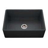 Hamat - Chelsea 30'' Apron-Front Fireclay Single Bowl Kitchen Sink, Matte Black - Matte Black