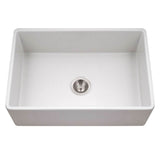 Hamat - Chelsea 30'' Apron-Front Fireclay Single Bowl Kitchen Sink, Matte White - Matte White